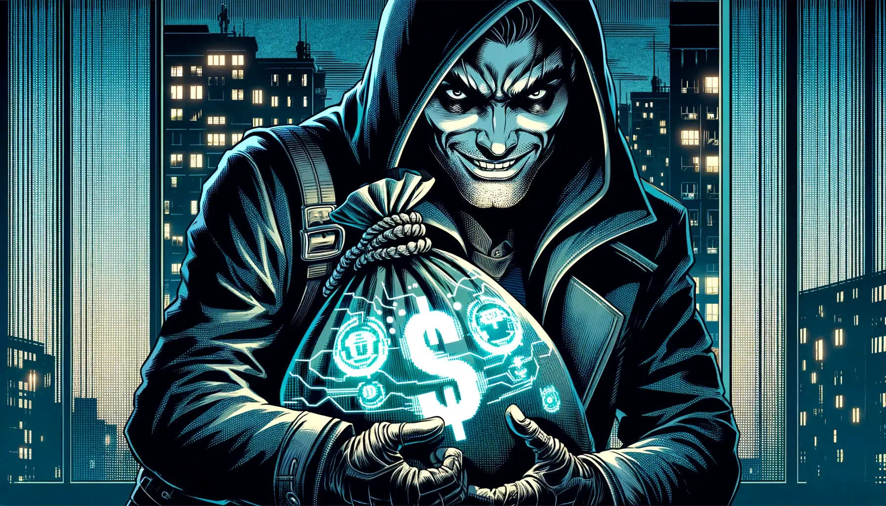 Illustration of a cyber-criminal.